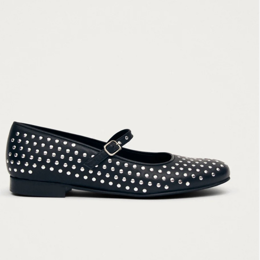 ALOHAS Lucien Black Leather Ballet Flats Pointed Toe EU39 US8.5 NWT Luxury